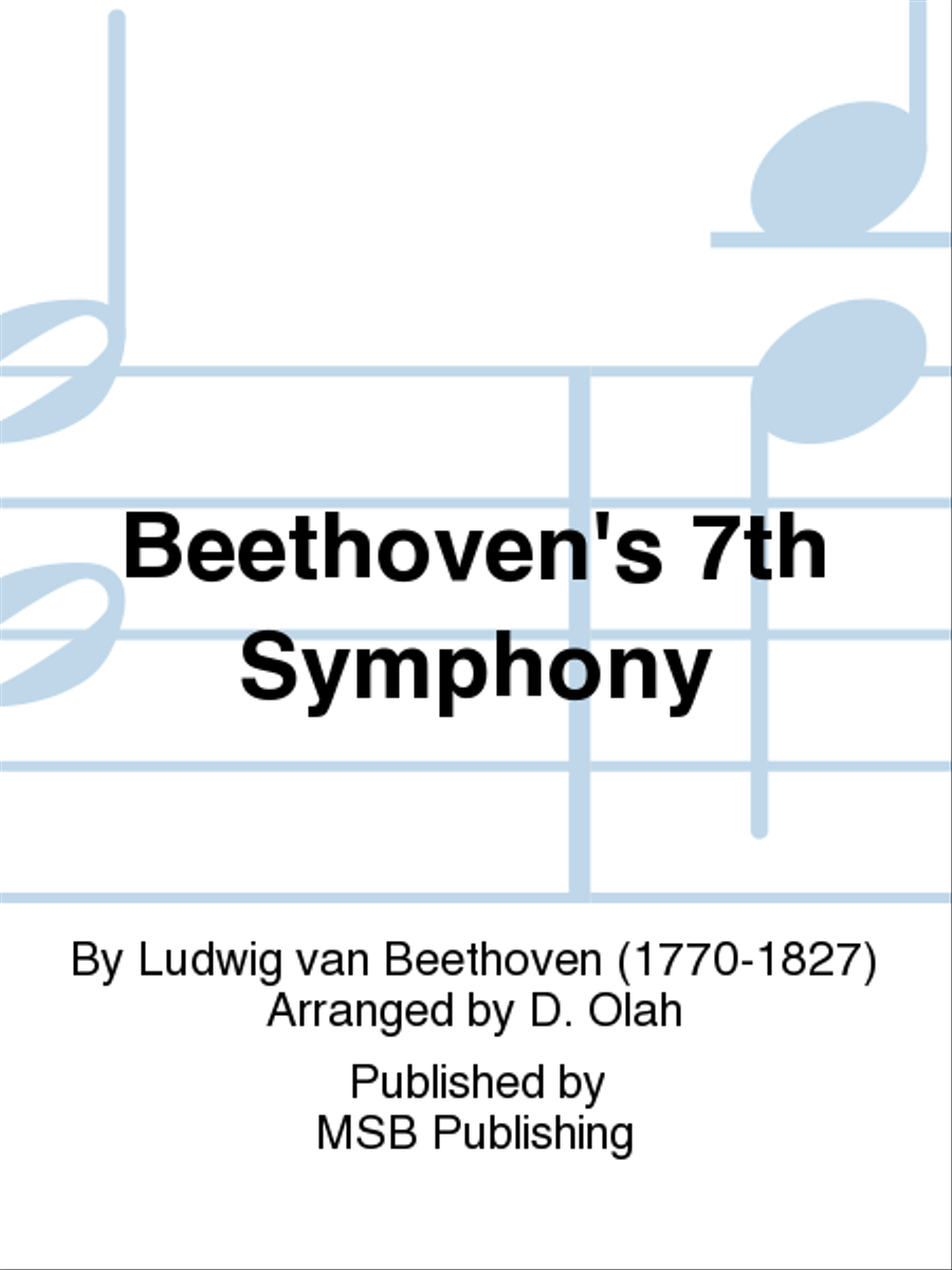 Beethoven's 7th Symphony String Orchestra scores gallery preview page 1