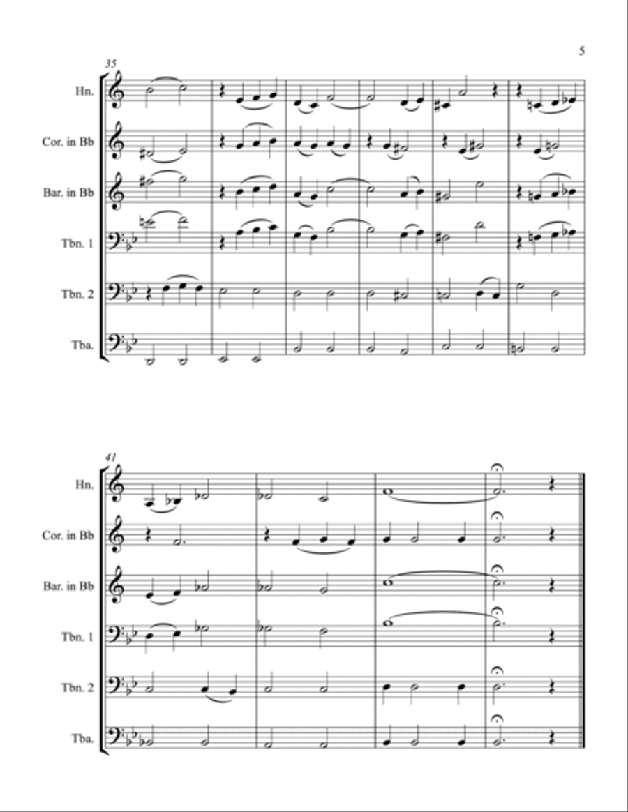 Themes from Romeo & Juliet for Brass Ensemble Brass Ensemble scores gallery preview page 5