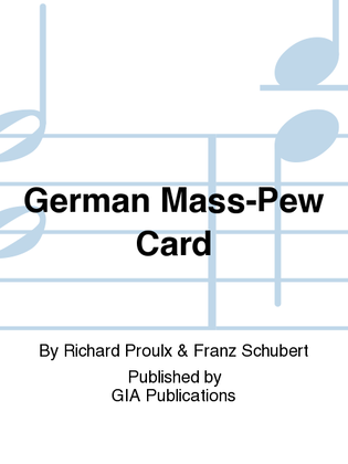Book cover for German Mass - Assembly edition