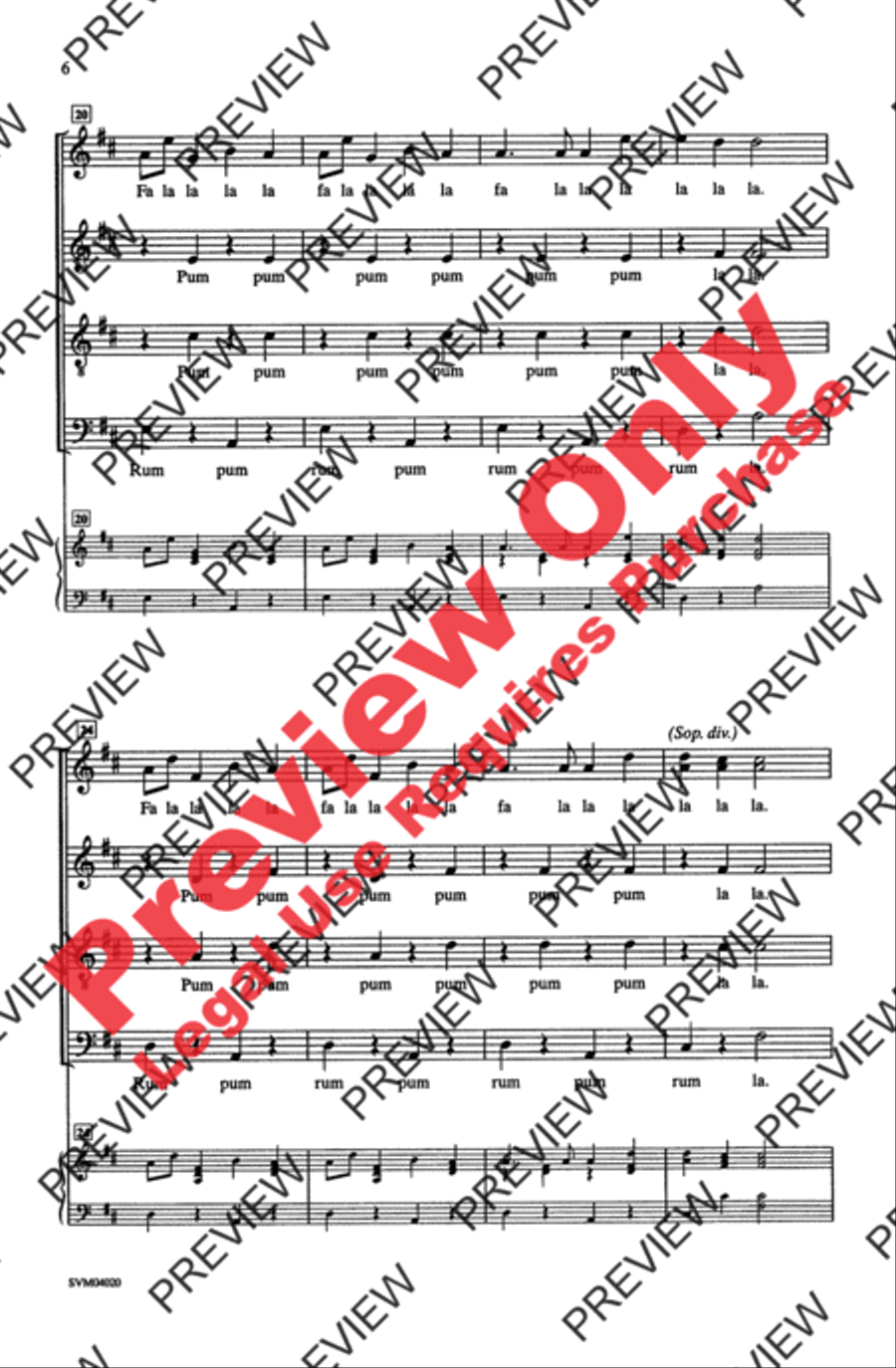 Parade of the Wooden Soldiers 4-Part scores gallery preview page 5
