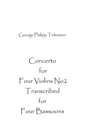 Book cover for Concerto for Four Violins No2 TWV40:202