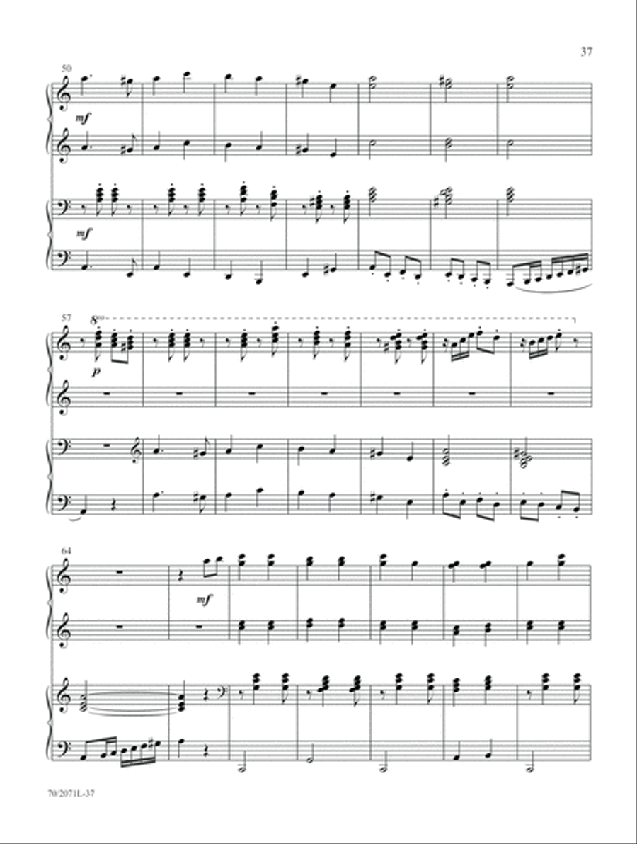 Go, Tell It on the Mountain Piano Duet scores gallery preview page 19