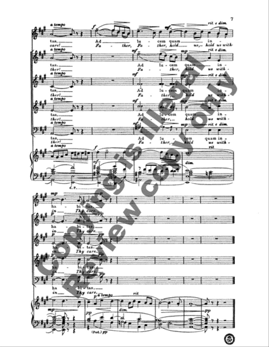 Panis angelicus: O Lord, most merciful 4-Part scores gallery preview page 8