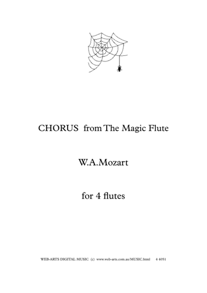 CHORUS from The Magic Flute for 4 flutes - MOZART image number null