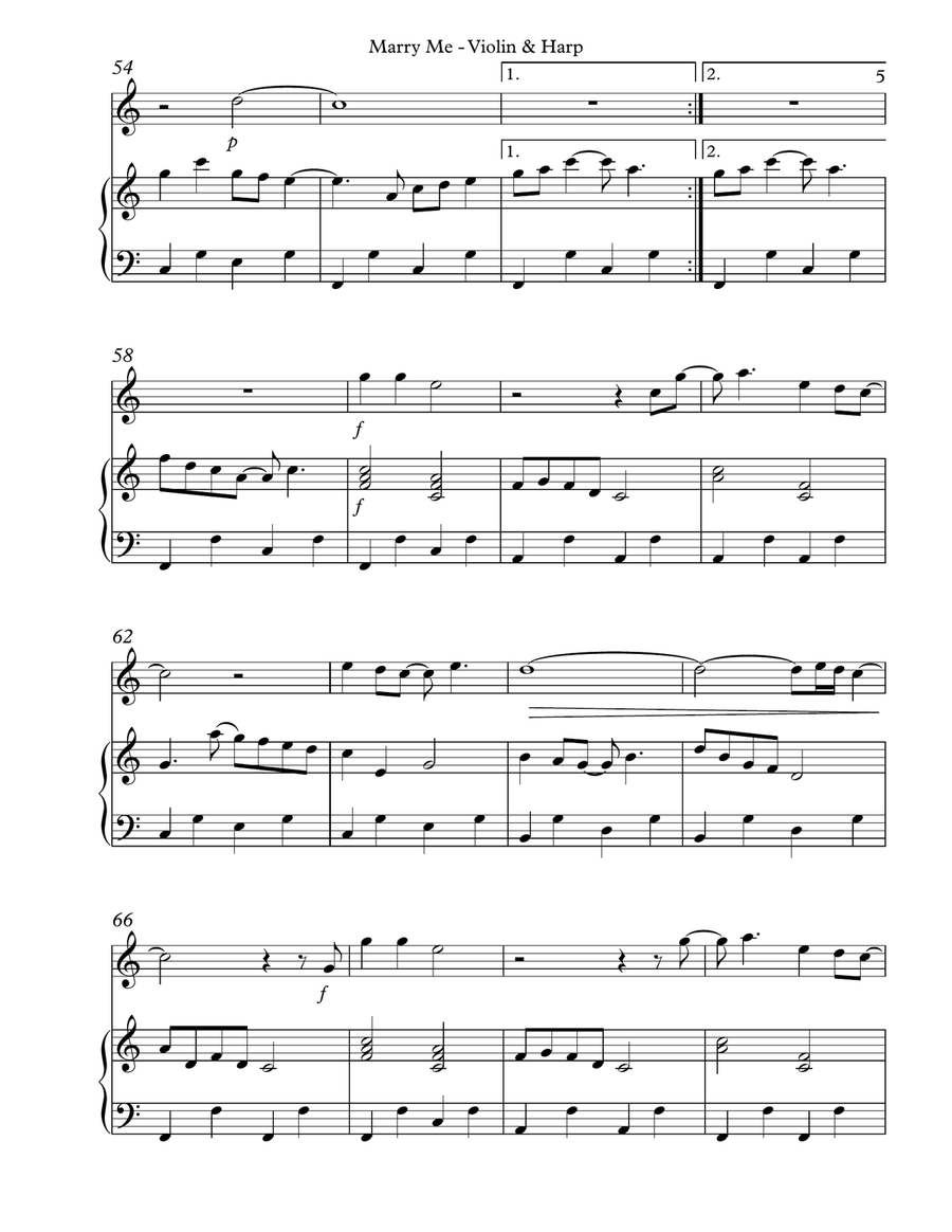 Marry Me String Duet scores gallery preview page 5