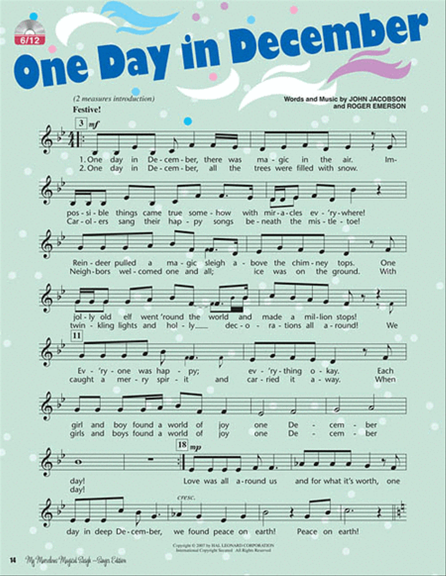 My Marvelous Magical Sleigh Choir scores gallery preview page 2