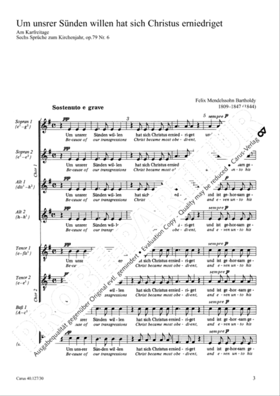 Passion und Karfreitag (aus op. 79) Score scores gallery preview page 4