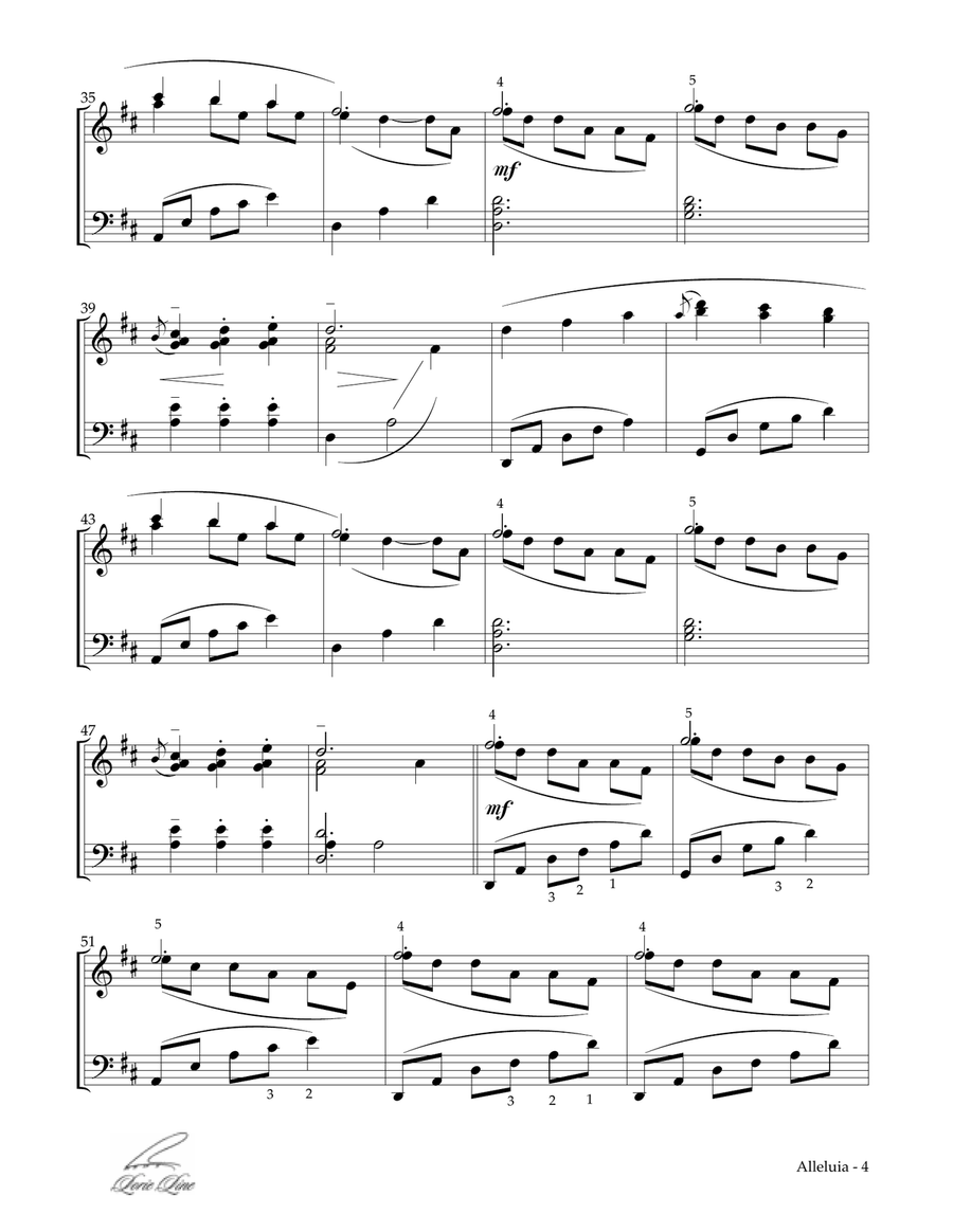 Alleluia Alleluia Piano Solo scores gallery preview page 4