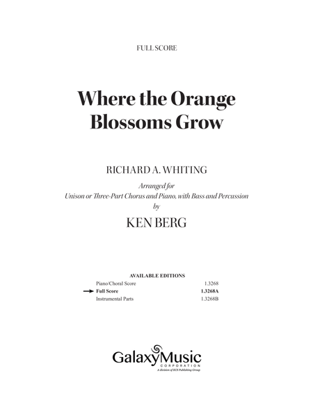 Where the Orange Blossoms Grow (Full Score)