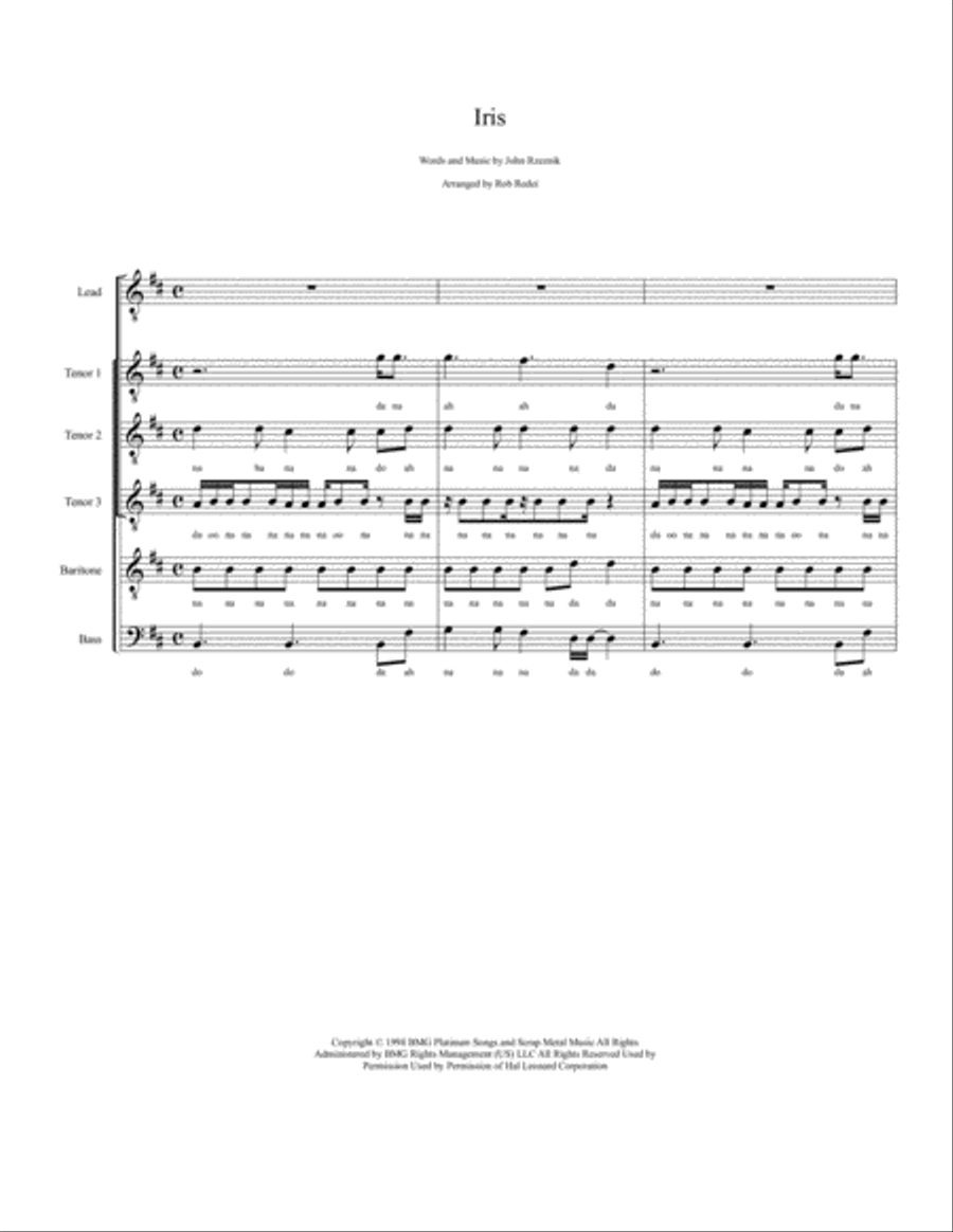 Iris TTBB scores gallery preview page 1