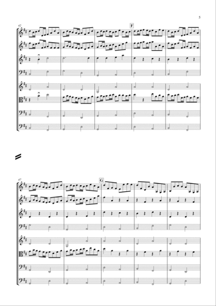 Easier Pachelbel Canon Cello scores gallery preview page 5