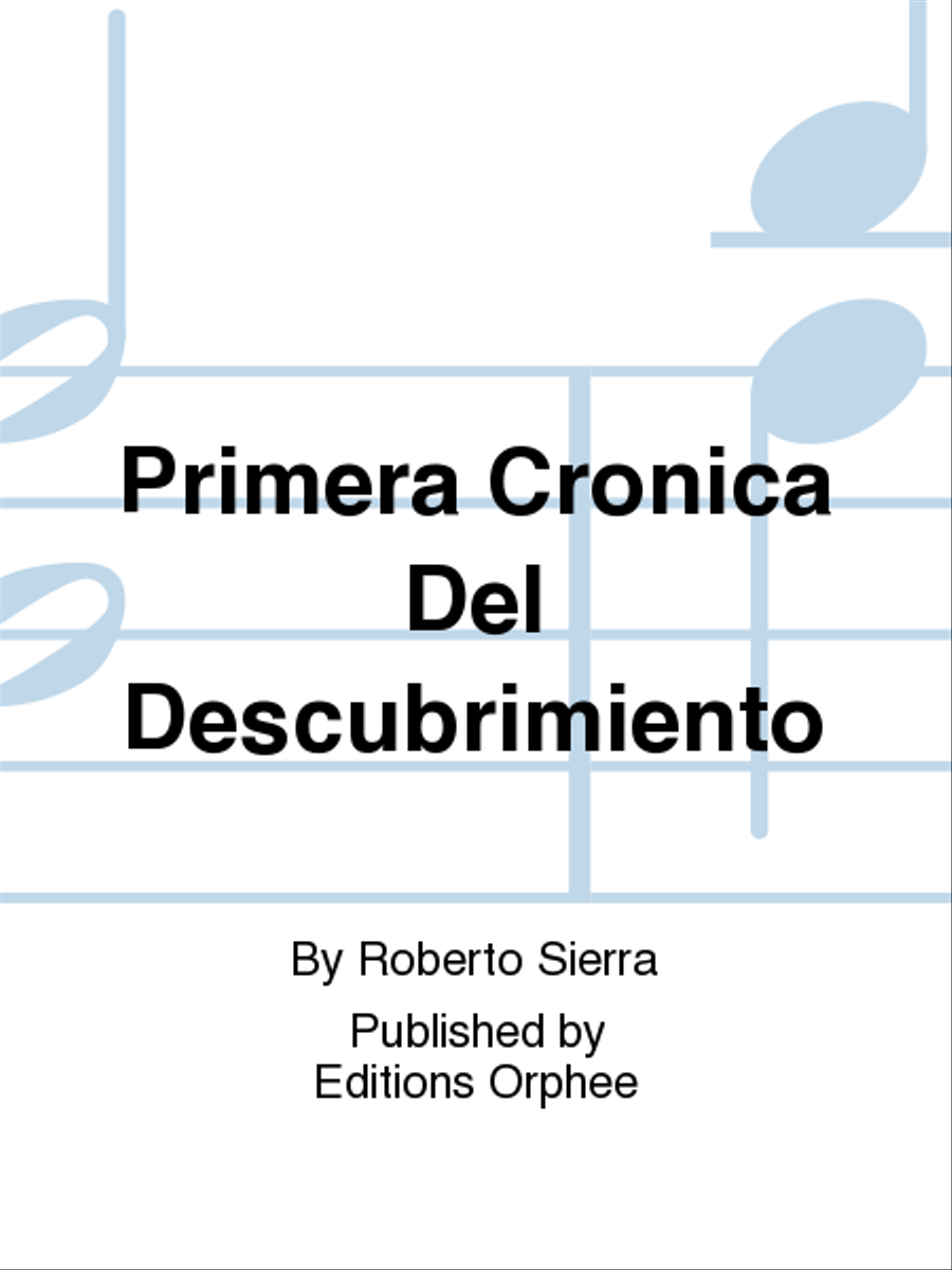 Primera Crónica Del Descubrimiento Flute scores gallery preview page 1