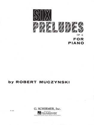 Book cover for Six Preludes, Op. 6