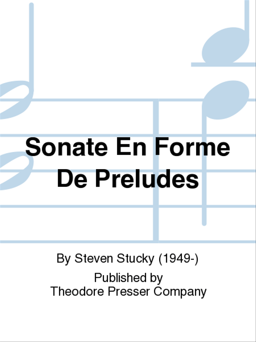 Sonate En Forme De Preludes Chamber Music scores gallery preview page 1