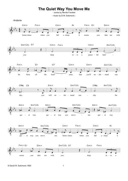 The Quiet way you move me for alto and guitar chord names image number null