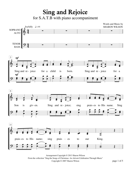 Sing and Rejoice (SATB vocal score only) image number null