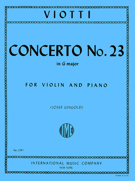 Concerto No. 23 in G major (GINGOLD)