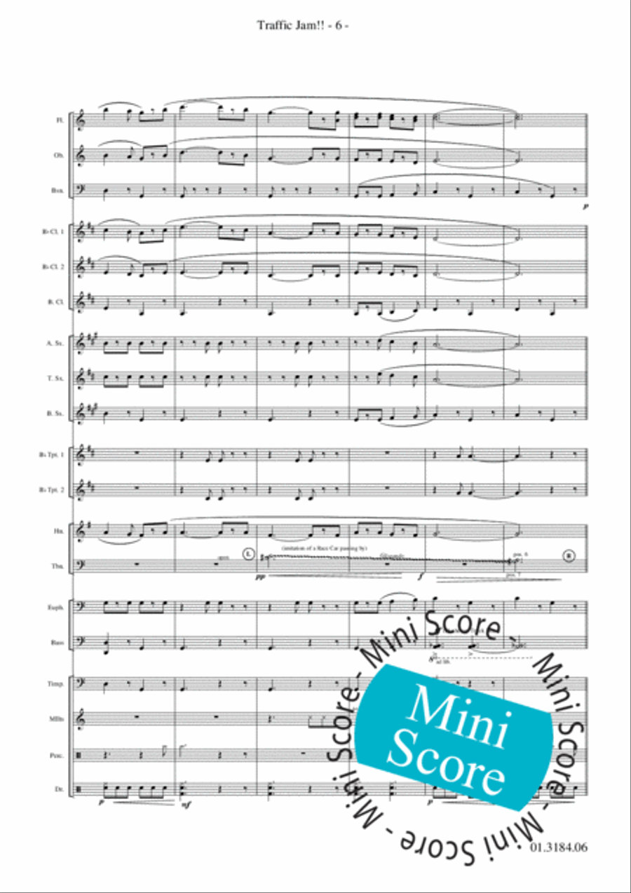 Traffic Jam!! Concert Band scores gallery preview page 10