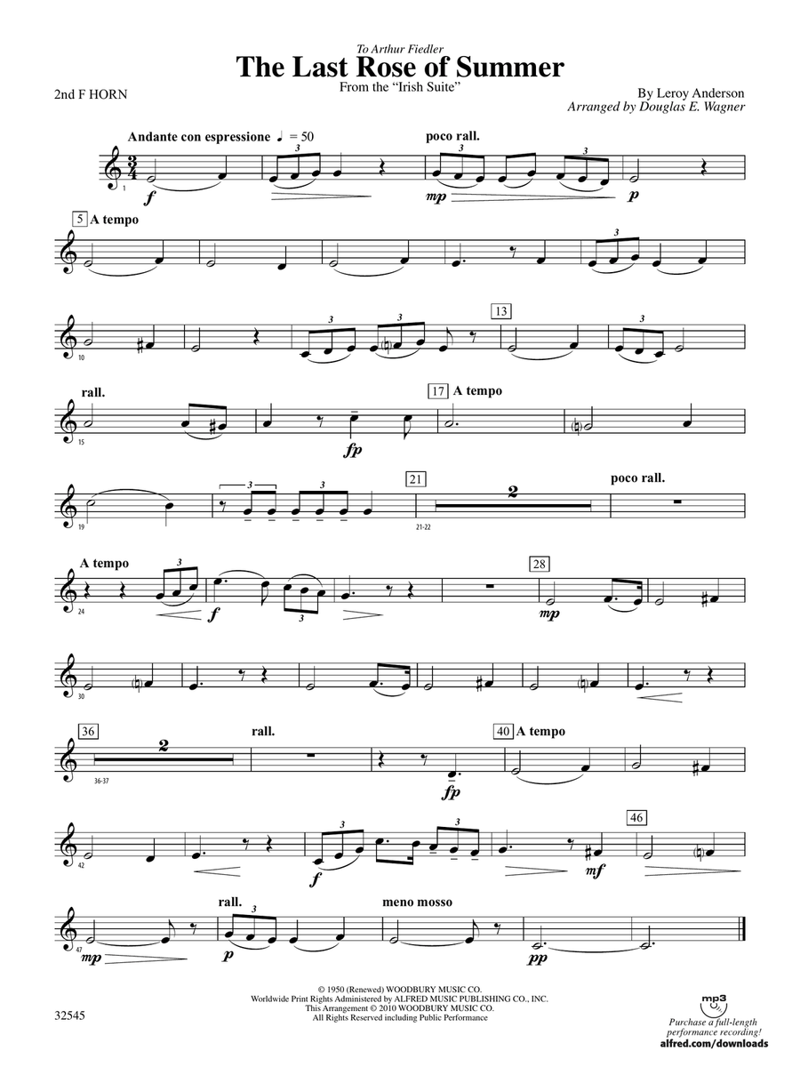 The Last Rose of Summer (from the Irish Suite): 2nd F Horn