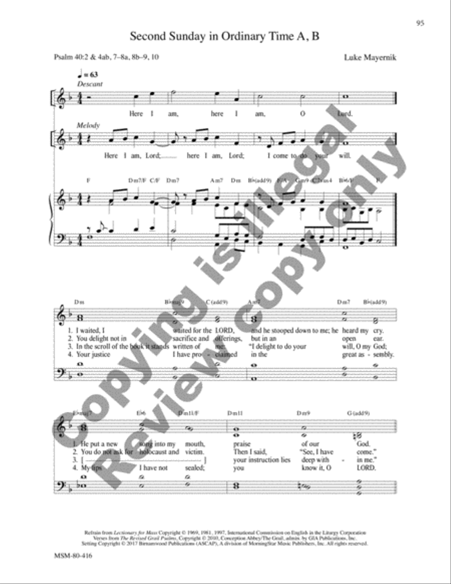 The Five Graces Psalter: Lectionary Psalms 4-Part scores gallery preview page 24