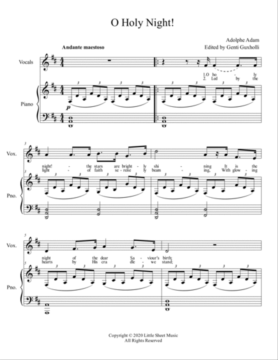 O Holy Night Voice scores gallery preview page 2