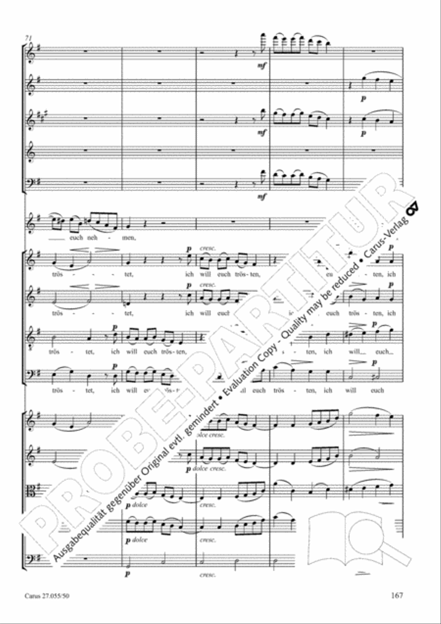 Ein Deutsches Requiem (German Requiem) 4-Part scores gallery preview page 174