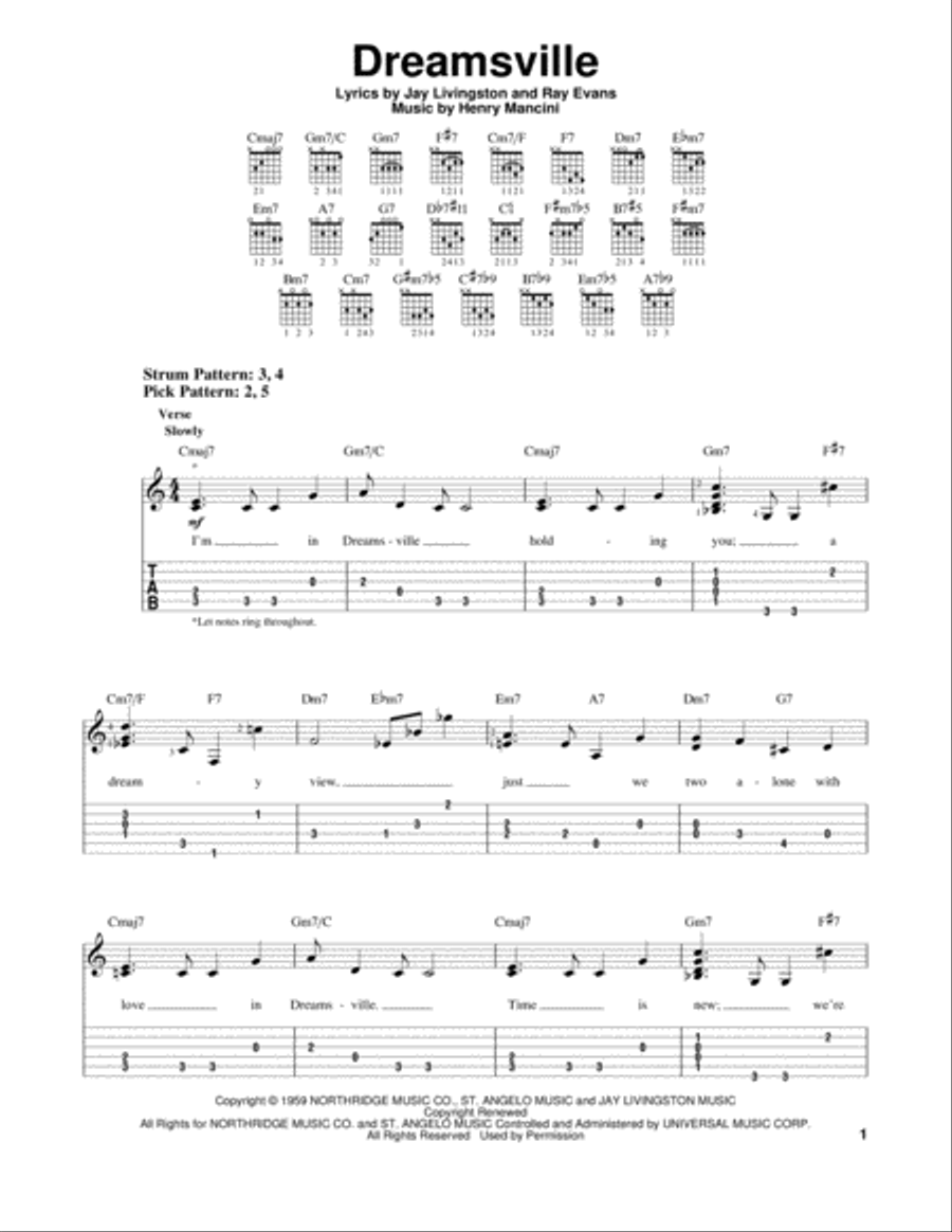 Dreamsville Dreamsville Electric Guitar scores gallery preview page 1