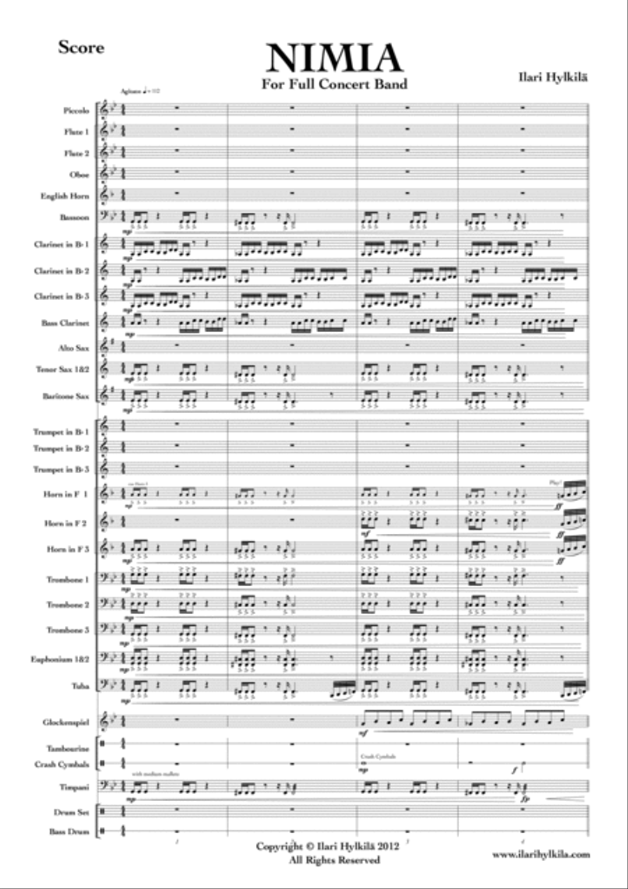 Nimia Concert Band scores gallery preview page 3