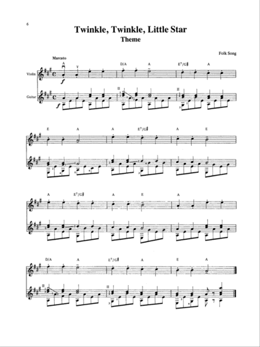 21 Pieces for Violin with Guitar Small Ensemble scores gallery preview page 3
