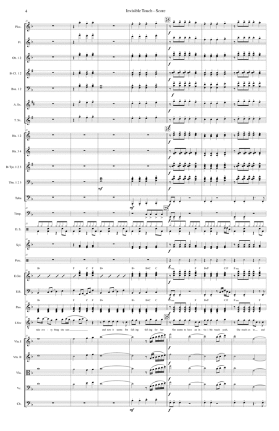 Invisible Touch Full Orchestra scores gallery preview page 4
