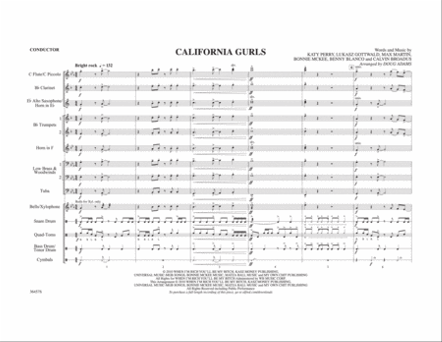 California Gurls Marching Band scores gallery preview page 2