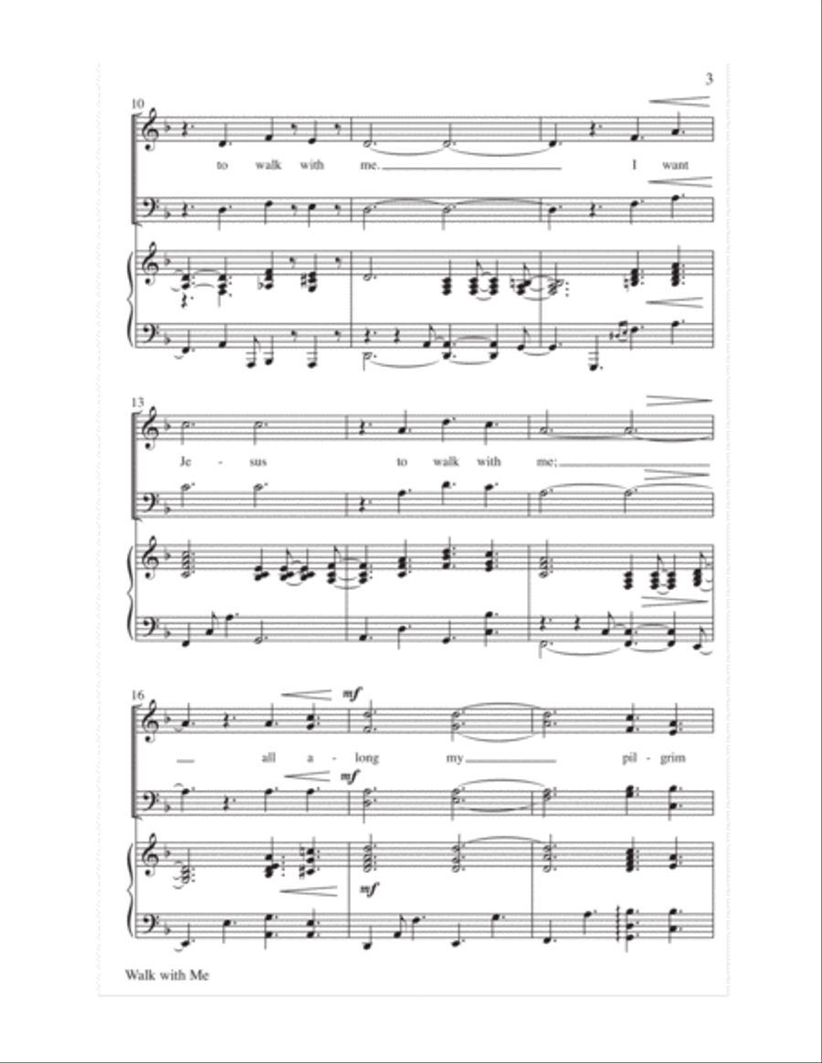 Walk with Me Walk with Me 4-Part scores gallery preview page 3