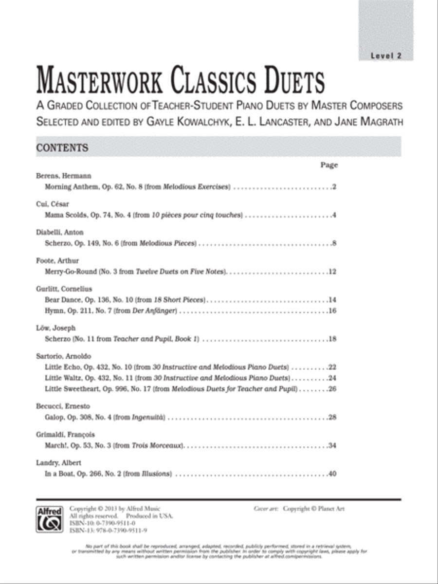 Masterwork Classics Duets, Level 2 Small Ensemble scores gallery preview page 2