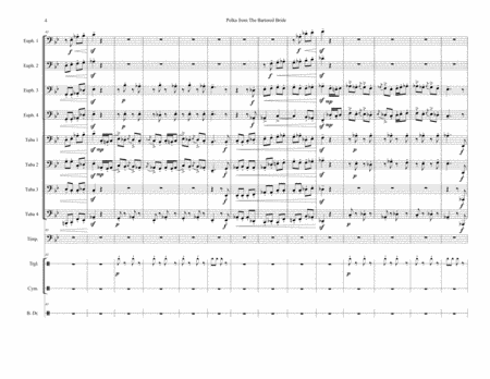 Polka from the Bartered Bride for tuba ensemble with percussion image number null