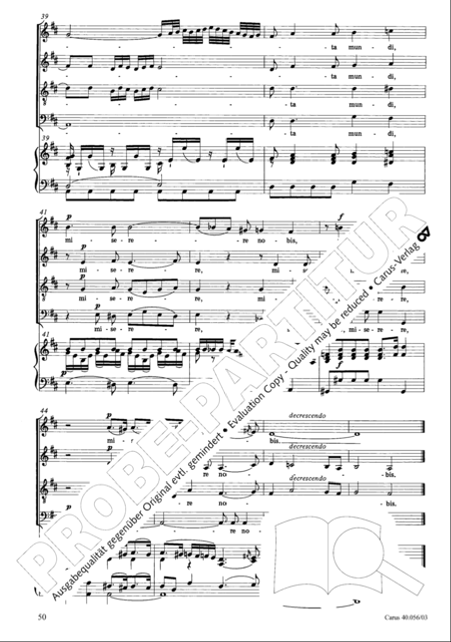 Litaniae Lauretanae B.M.V. in D 4-Part scores gallery preview page 51