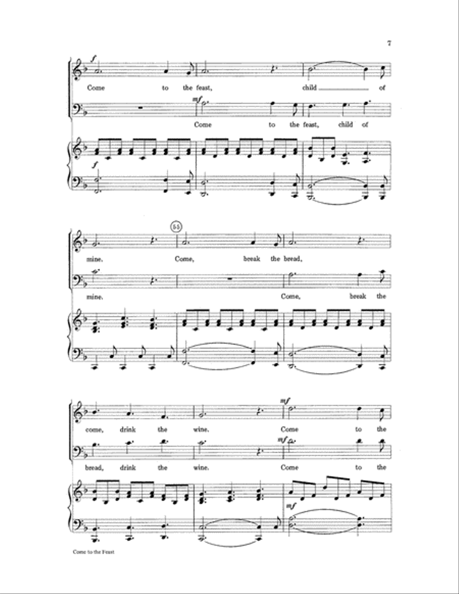 Come to the Feast Come to the Feast 2-Part scores gallery preview page 7