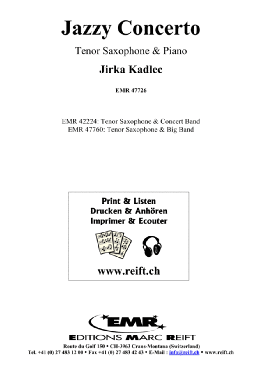 Jazzy Concerto Tenor Saxophone scores gallery preview page 1