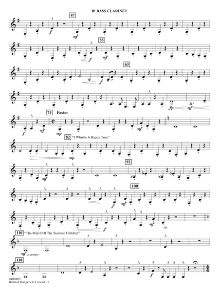 Richard Rodgers in Concert (Medley) (arr. Mac Huff, Paul Murtha) - Bb Bass Clarinet