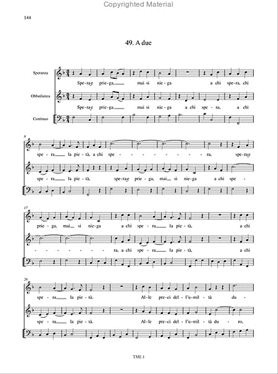 Giona. Oratorio for 5 Voices (SSATB), Strings and Continuo (Modena 1689). Critical Edition SSATB scores gallery preview page 17