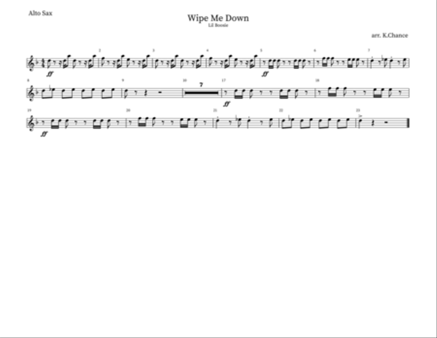 Wipe Me Down Wipe Me Down Marching Band scores gallery preview page 5