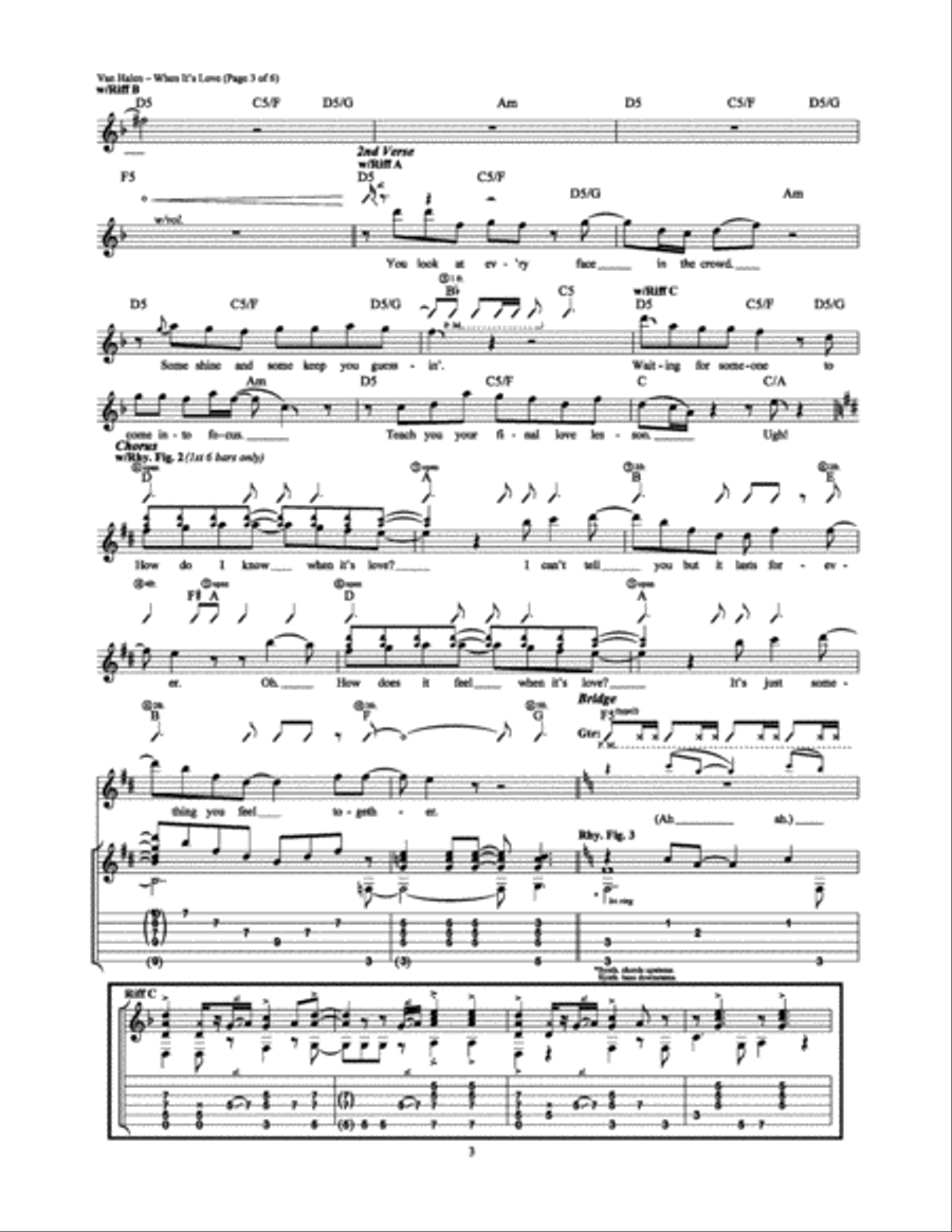 When It's Love Electric Guitar scores gallery preview page 3