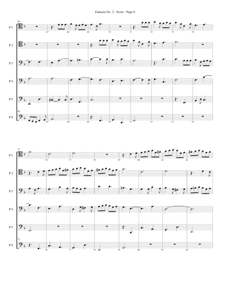 Fantazia No. 2 For Trombone or Low Brass Sextet image number null