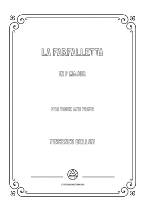 Bellini-La farfalletta in F Major,for voice and piano