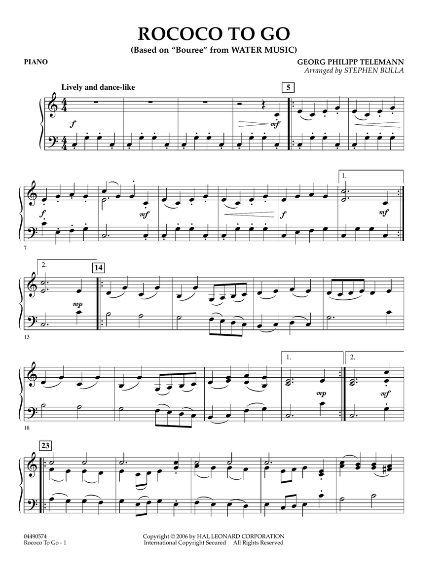 Rococo to Go - Percussion Orchestra scores gallery preview page 1
