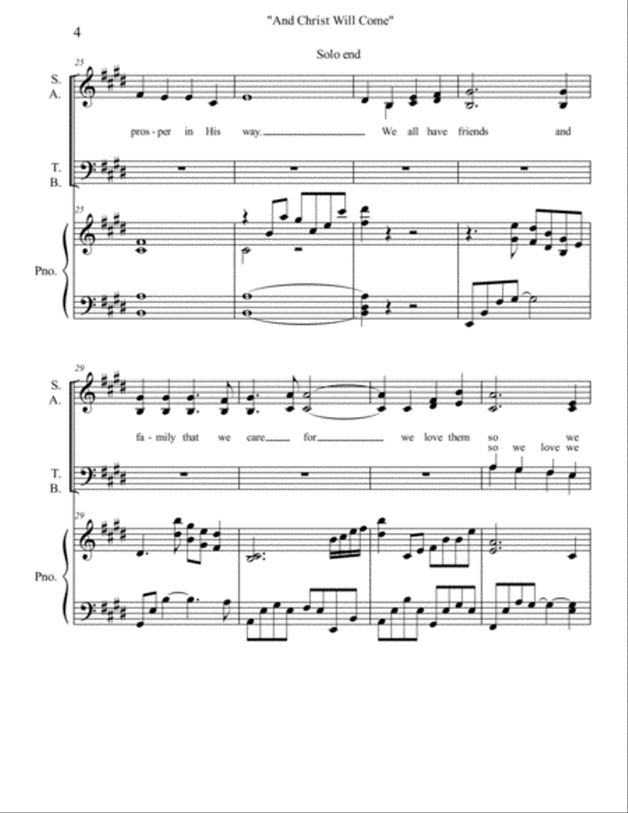 And Christ Will Come 4-Part scores gallery preview page 4