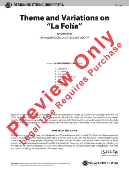 Theme and Variations on La Folía