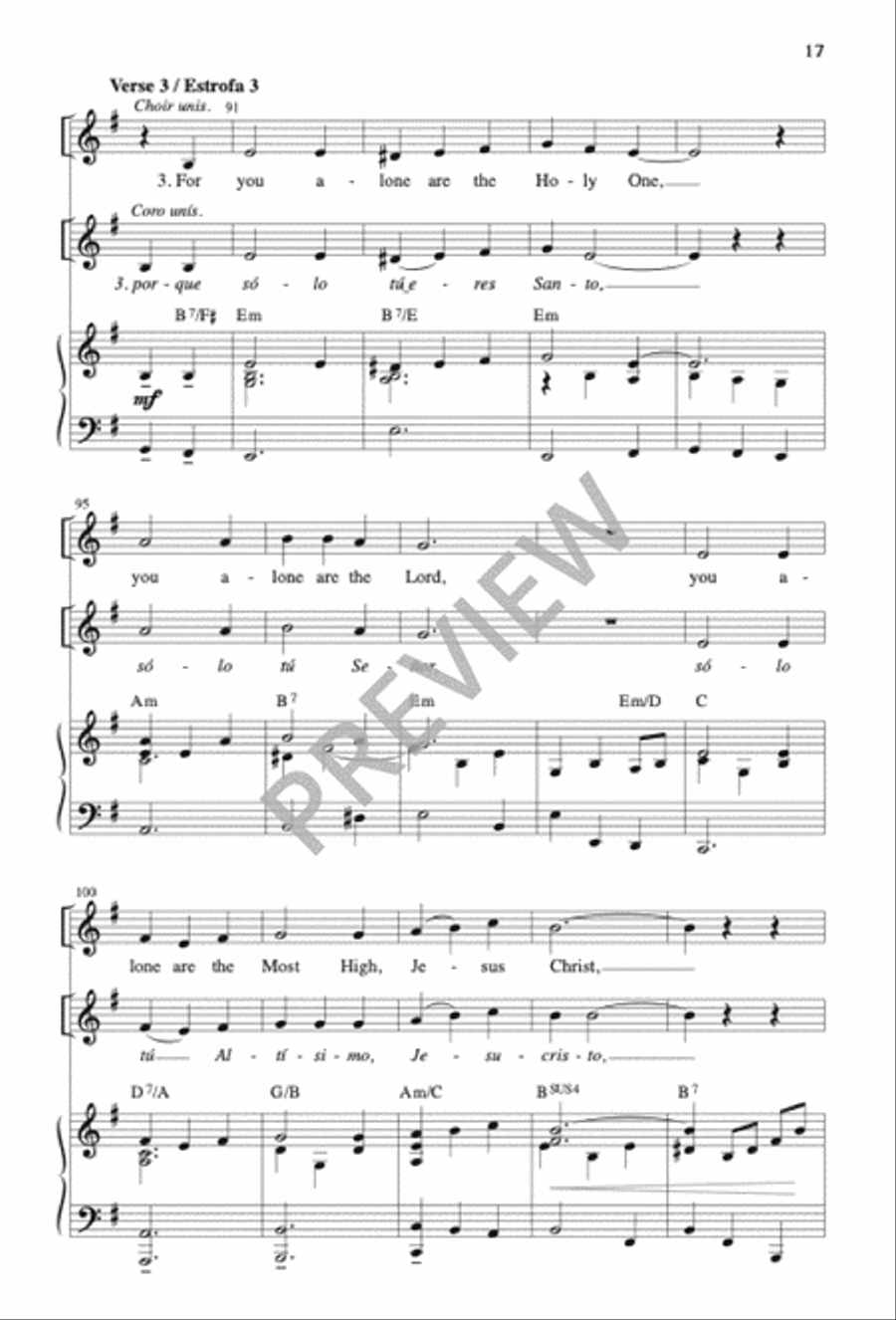 Mass of the Sun of Justice / Misa Sol de Justicia 4-Part scores gallery preview page 18