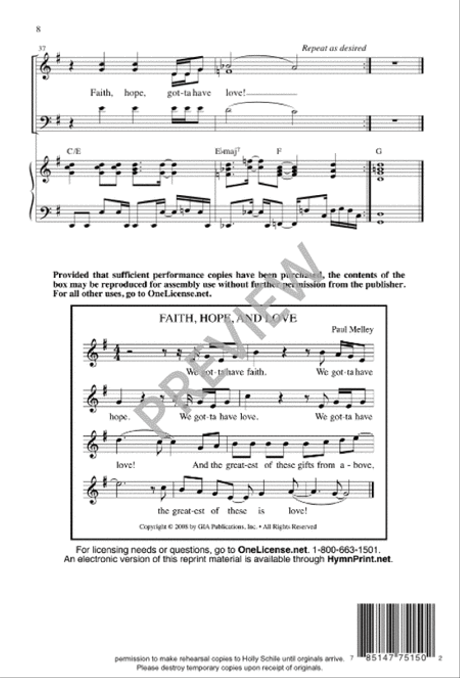 Faith, Hope, and Love 3-Part scores gallery preview page 8