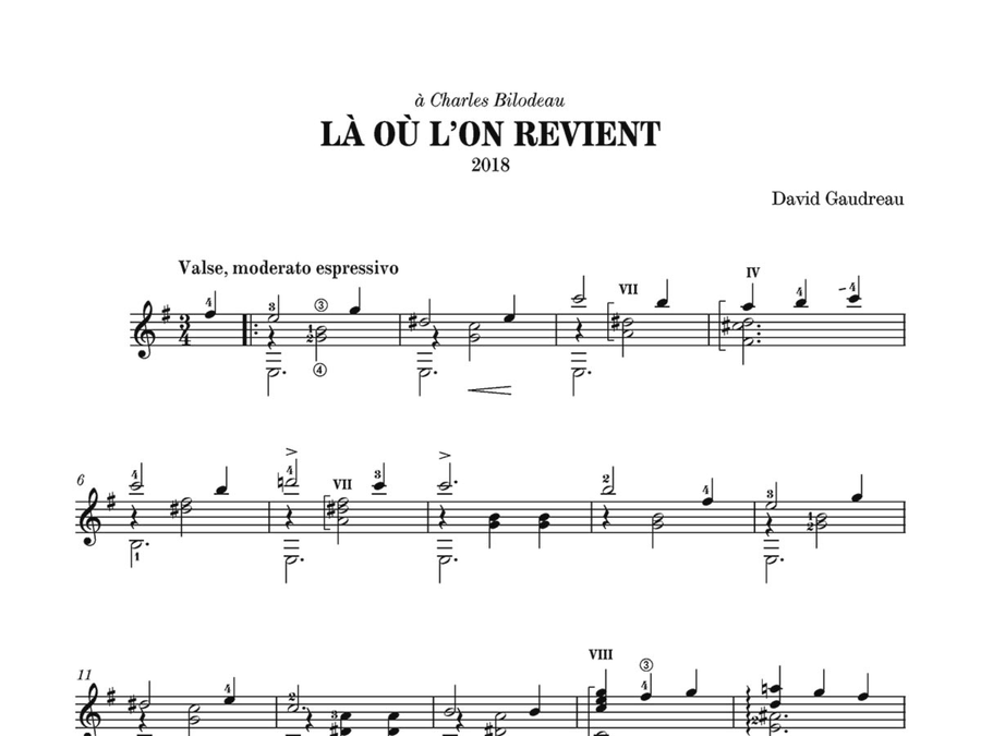 Là où l'on revient Là où l'on revient Classical Guitar scores gallery preview page 2