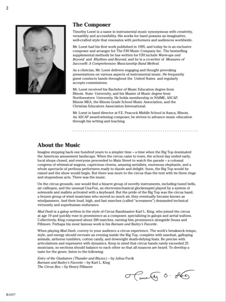 Mad Dash: Score Mad Dash: Score Concert Band scores gallery preview page 2